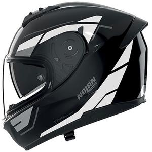 Kask motocyklowy integralny Nolan N60-6 Sincrono 353 czarno-biały