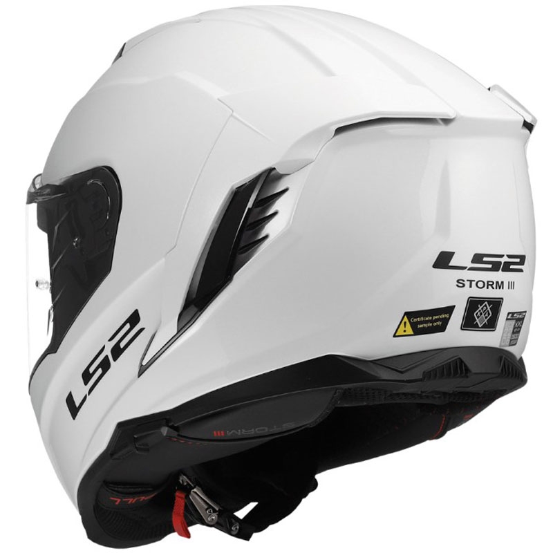 Kask motocyklowy integralny LS2 FF818 Storm III Solid połyskujący biały