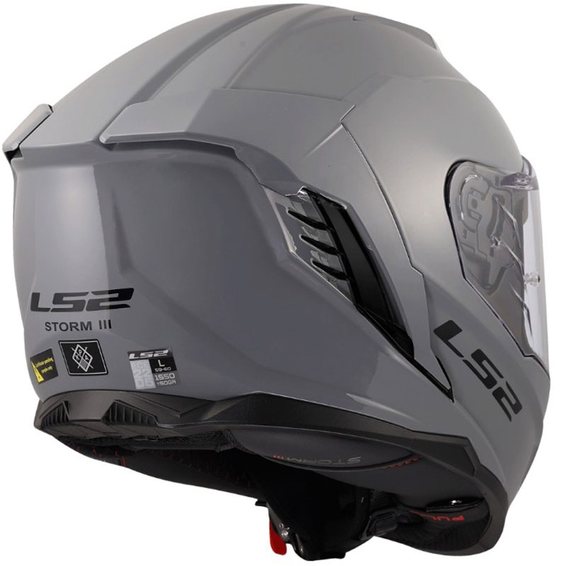 Kask motocyklowy integralny LS2 FF818 Storm III Solid połyskujący szary