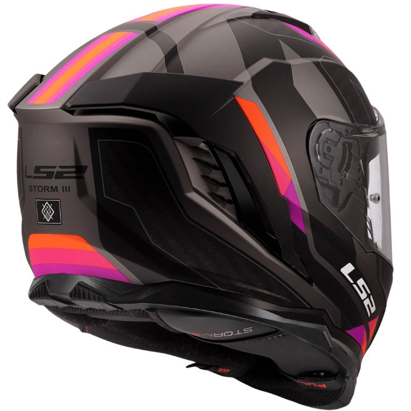 Kask motocyklowy integralny LS2 FF818 Storm III Sports matowy szaro-fioletowy