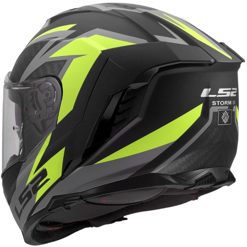 Kask motocyklowy integralny LS2 FF818 Storm III Dynamo czarno-żółty