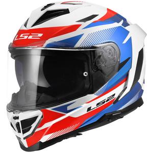 Kask motocyklowy integralny LS2 FF818 Storm III Komai błyszczący biało-niebiesko-czerwony