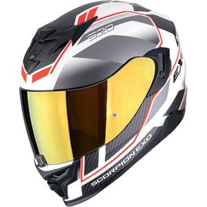Kask motocyklowy integralny Scorpion EXO-520 EVO AIR LENA matowy biało-srebrno-czerwony wyprzedaż