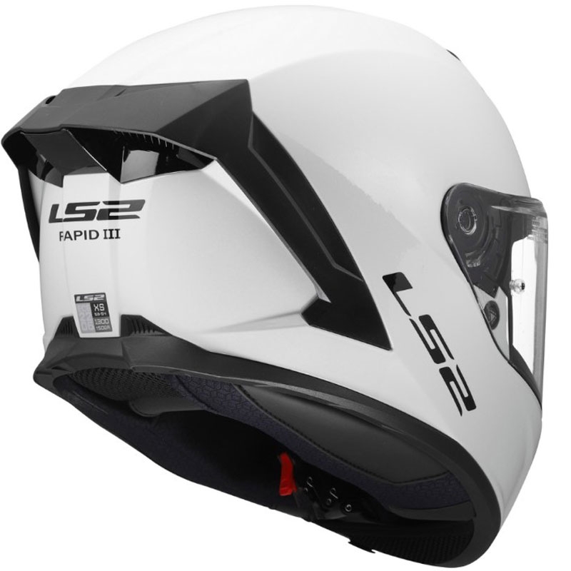 Kask motocyklowy integralny LS2 FF820 Rapid III Solid połyskujący biały