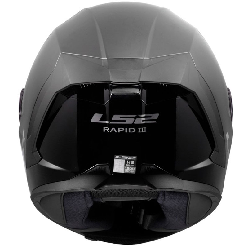 Kask motocyklowy integralny LS2 FF820 Rapid III Solid połyskujący czarny