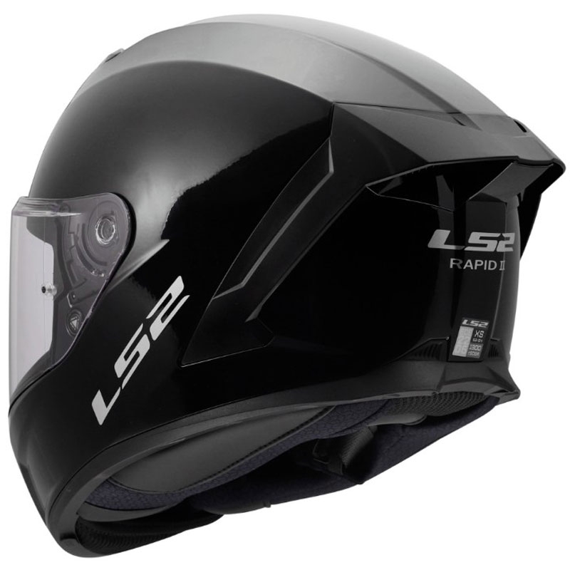 Kask motocyklowy integralny LS2 FF820 Rapid III Solid połyskujący czarny