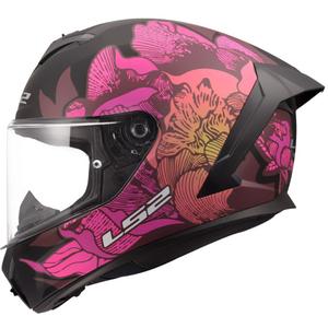 Kask motocyklowy integralny LS2 FF820 Rapid III Poppies II matowy czarno-różowy