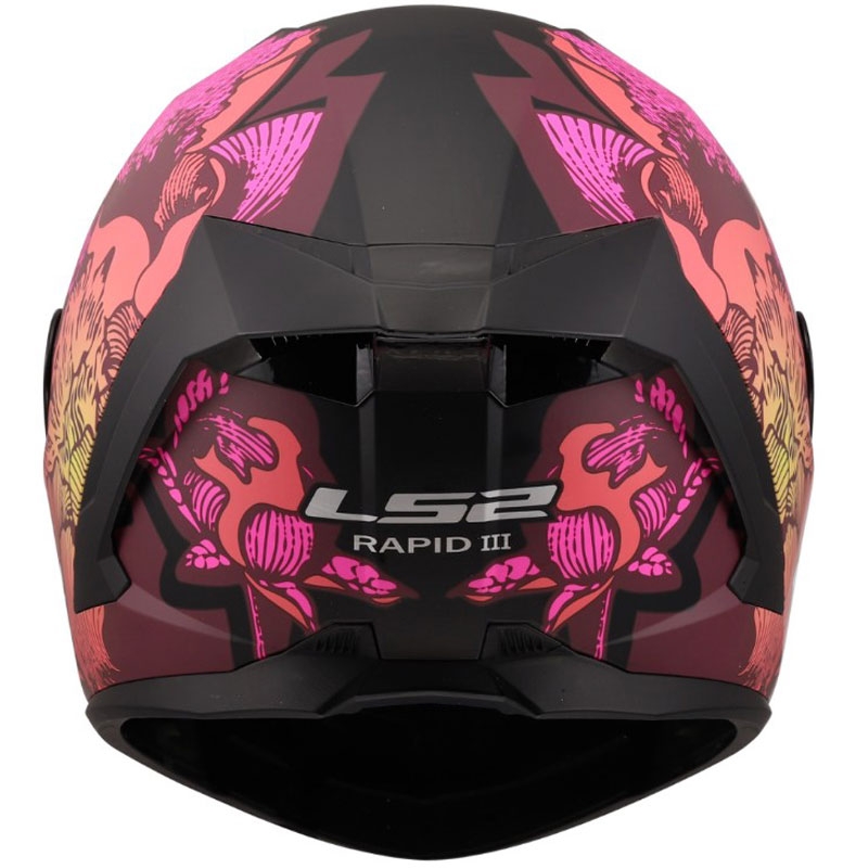 Kask motocyklowy integralny LS2 FF820 Rapid III Poppies II matowy czarno-różowy