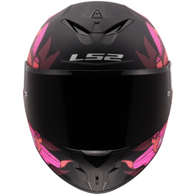 Kask motocyklowy integralny LS2 FF820 Rapid III Poppies II matowy czarno-różowy