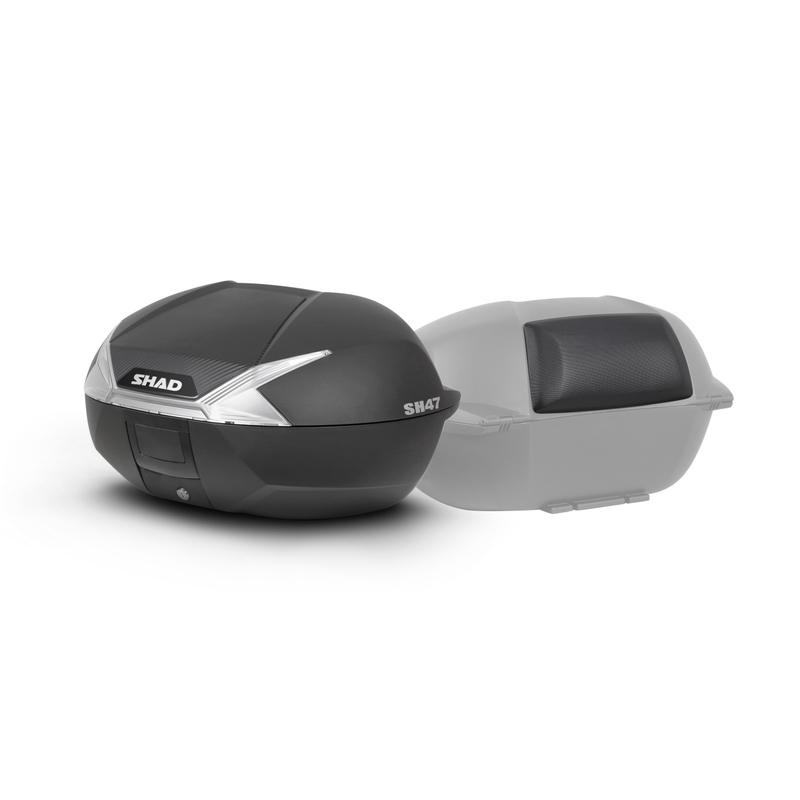 Top case SHAD SH47 black/white
