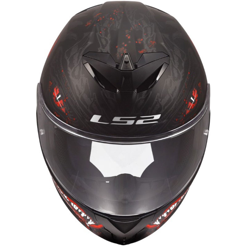 Kask motocyklowy integralny LS2 FF820 Rapid III Kaiju II matowy czarno-czerwono-biały
