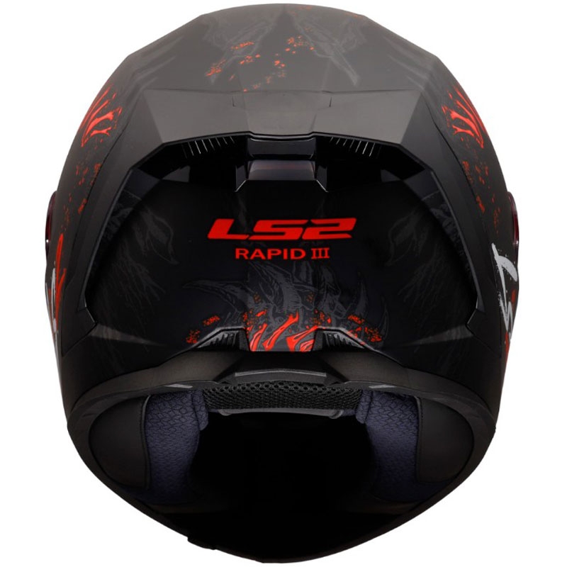 Kask motocyklowy integralny LS2 FF820 Rapid III Kaiju II matowy czarno-czerwono-biały