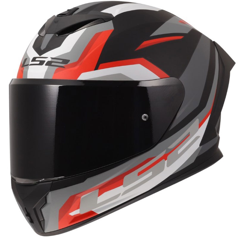 Kask motocyklowy integralny LS2 FF820 Rapid III Hyper matowy czarno-czerwony
