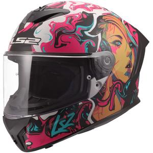 Kask motocyklowy integralny LS2 FF820 Rapid III Cyberg matowy fioletowo-niebiesko-zielony