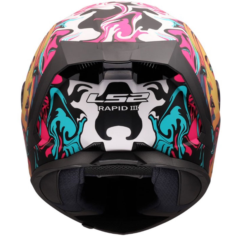 Kask motocyklowy integralny LS2 FF820 Rapid III Cyberg matowy fioletowo-niebiesko-zielony