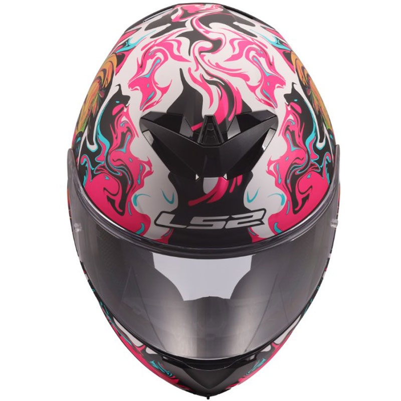 Kask motocyklowy integralny LS2 FF820 Rapid III Cyberg matowy fioletowo-niebiesko-zielony