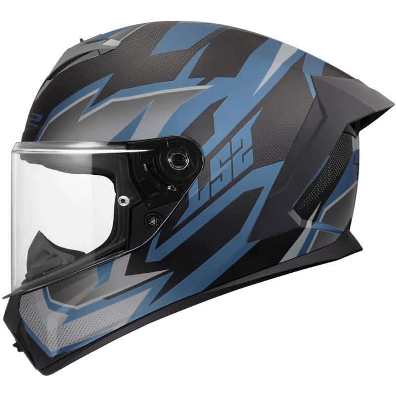 Kask motocyklowy integralny LS2 FF820 Rapid III Xtrem matowo-czarno-niebiesko-petrolowy