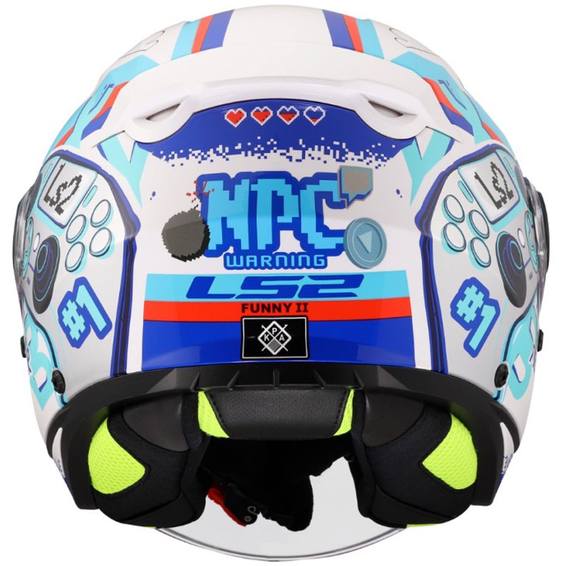 Kask motocyklowy otwarty dziecięcy LS2 OF622 Funny II Next Level błyszczący biały