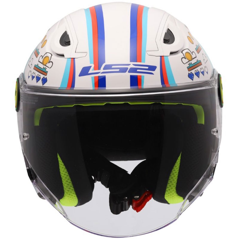Kask motocyklowy otwarty dziecięcy LS2 OF622 Funny II Next Level błyszczący biały