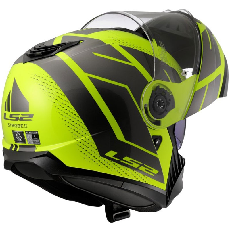 Kask typu flip-up LS2 FF908 Strobe II Code błyszczący fluo żółto-czarny