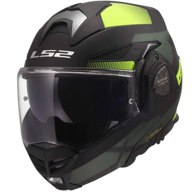 Kask motocyklowy typu flip-up LS2 FF901 Advant X Nova mat fluo żółto-czarny