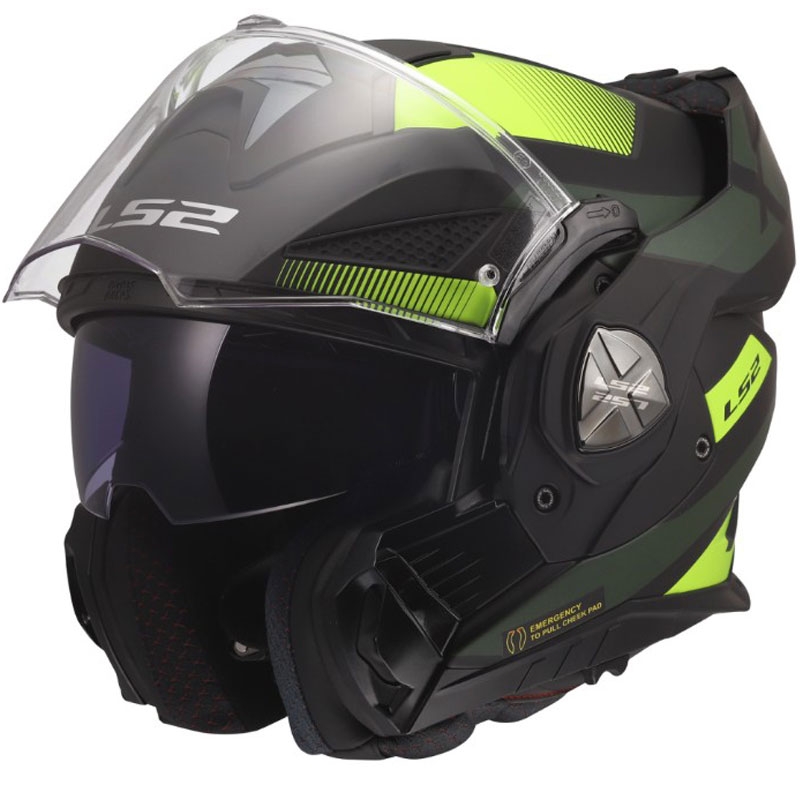 Kask motocyklowy typu flip-up LS2 FF901 Advant X Nova mat fluo żółto-czarny