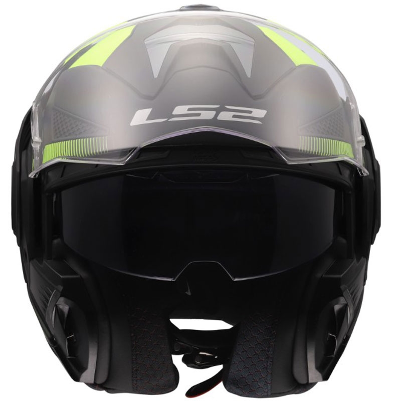Kask motocyklowy typu flip-up LS2 FF901 Advant X Nova mat fluo żółto-czarny