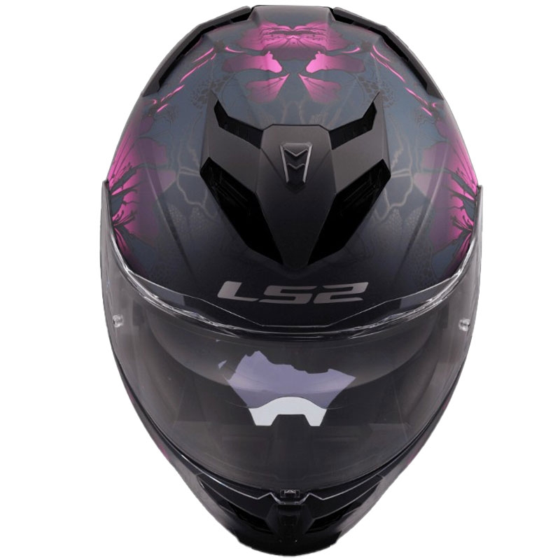 Kask motocyklowy integralny LS2 FF818 Storm III Burst w kolorze czarno-różowym