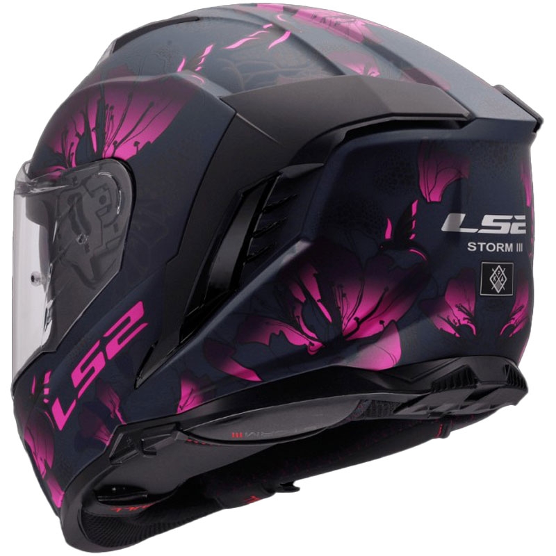 Kask motocyklowy integralny LS2 FF818 Storm III Burst w kolorze czarno-różowym