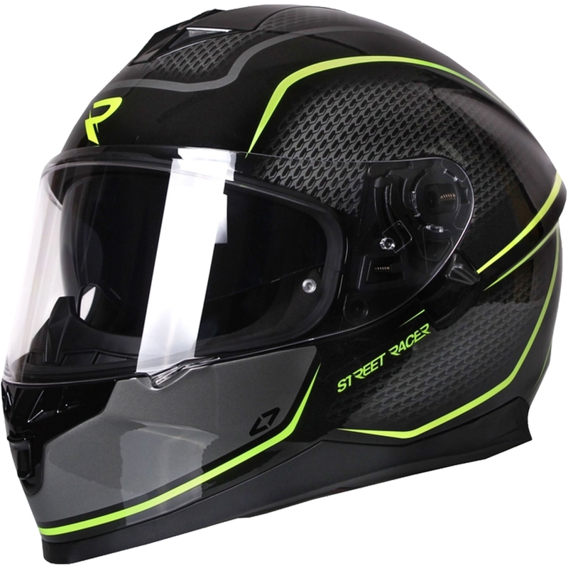 Street Racer Magna czarno-żółty integralny kask motocyklowy
