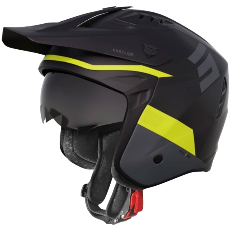 Kask motocyklowy Shot Jump Tricks czarny-fluo żółty