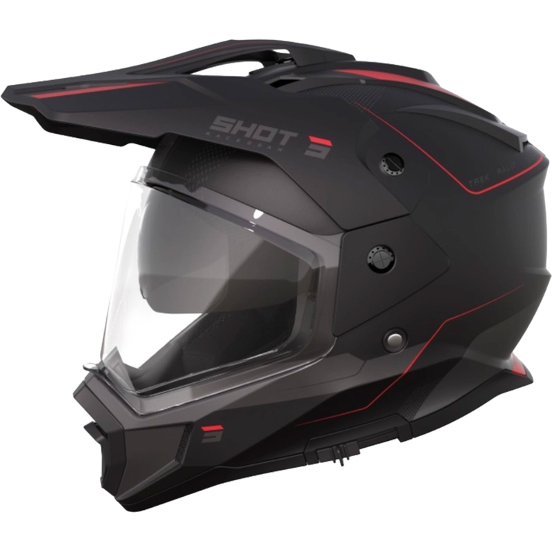 Kask Enduro Shot Trek Rally czarno-czerwony