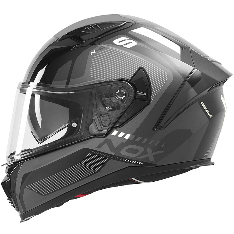 Kask motocyklowy integralny NOX N402 Mentor czarno-biały