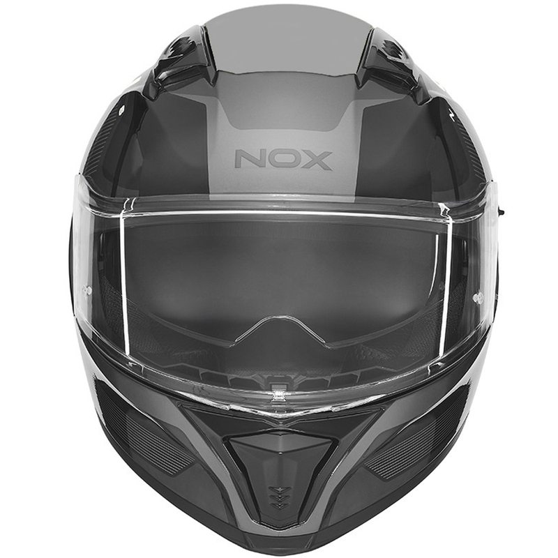 Kask motocyklowy integralny NOX N402 Mentor czarno-biały