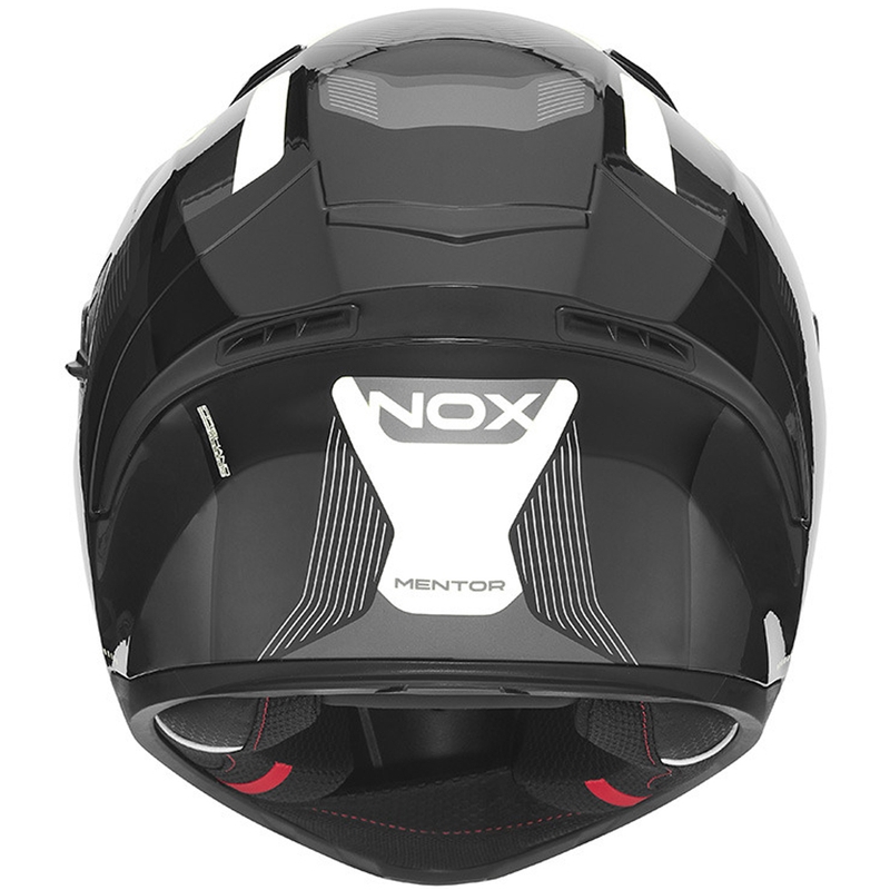 Kask motocyklowy integralny NOX N402 Mentor czarno-biały