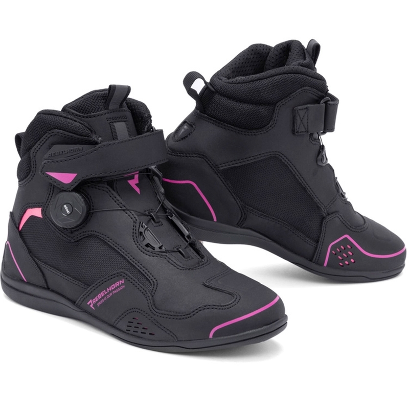 Damskie buty motocyklowe Rebelhorn Spark II czarno-różowe