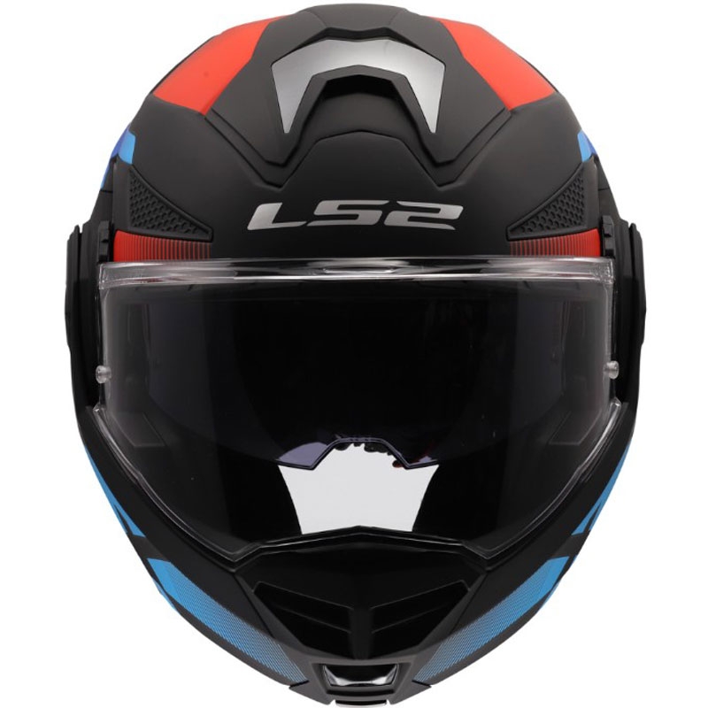 Kask motocyklowy typu flip-up LS2 FF901 Advant X Nova mat czarno-czerwono-niebieski