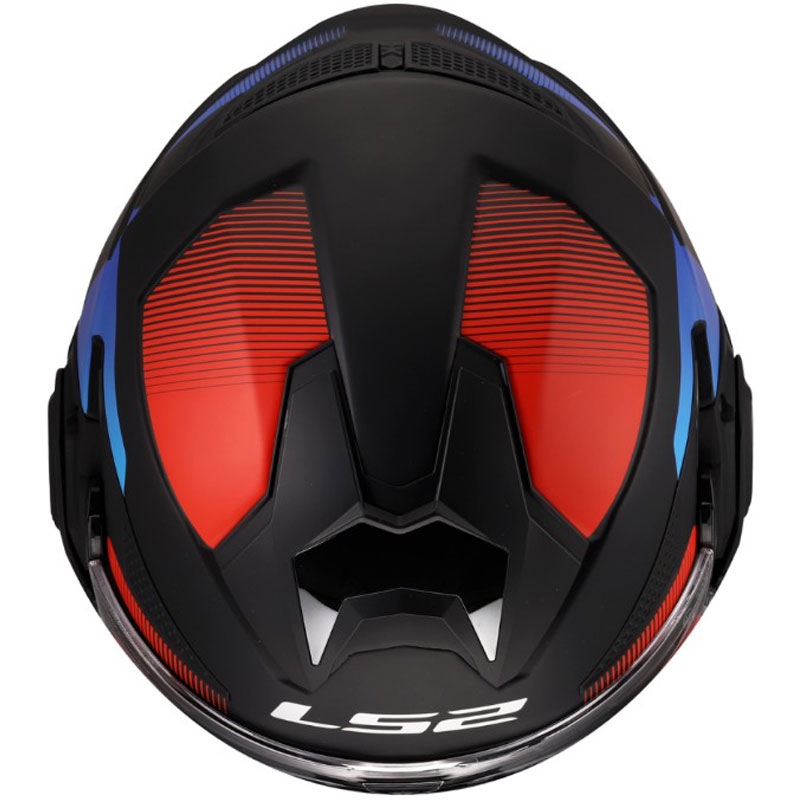 Kask motocyklowy typu flip-up LS2 FF901 Advant X Nova mat czarno-czerwono-niebieski