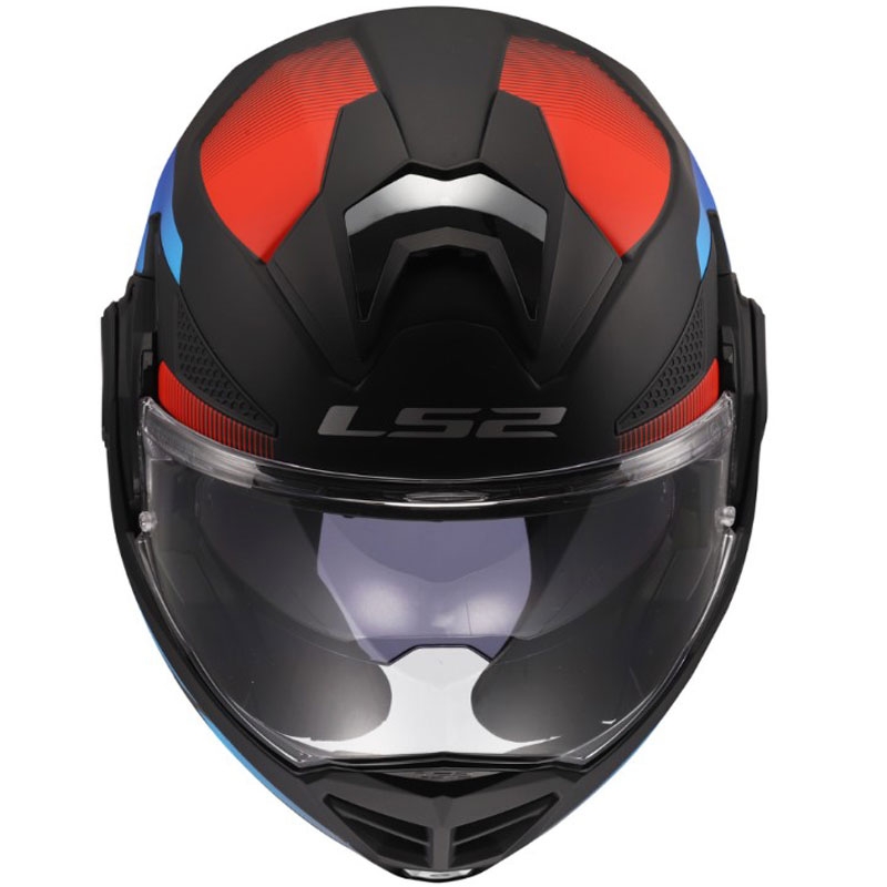 Kask motocyklowy typu flip-up LS2 FF901 Advant X Nova mat czarno-czerwono-niebieski