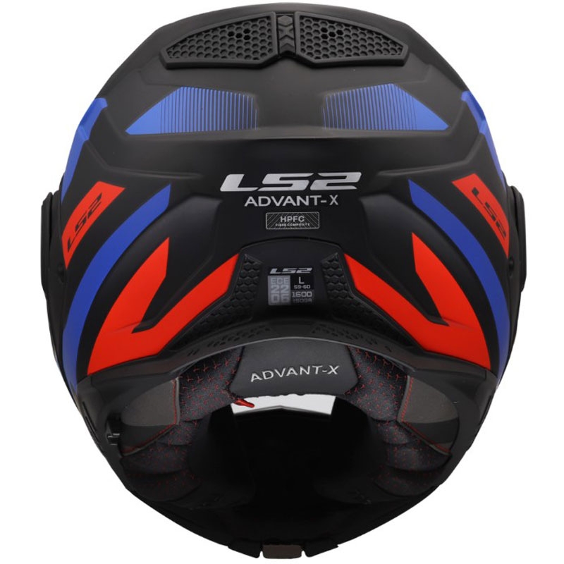 Kask motocyklowy typu flip-up LS2 FF901 Advant X Nova mat czarno-czerwono-niebieski