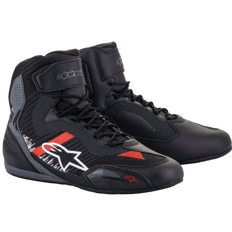 Buty motocyklowe Alpinestars Faster 3 Rideknit czarno-szaro-czerwone