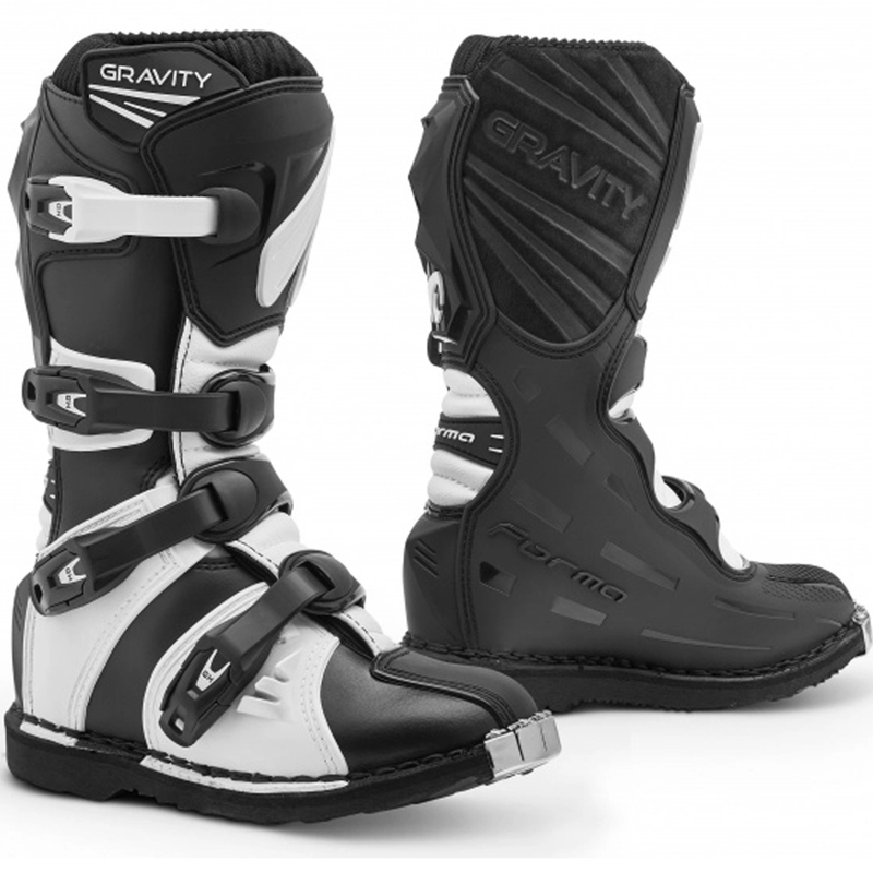Dziecięce buty motocyklowe Forma Gravity czarno-białe