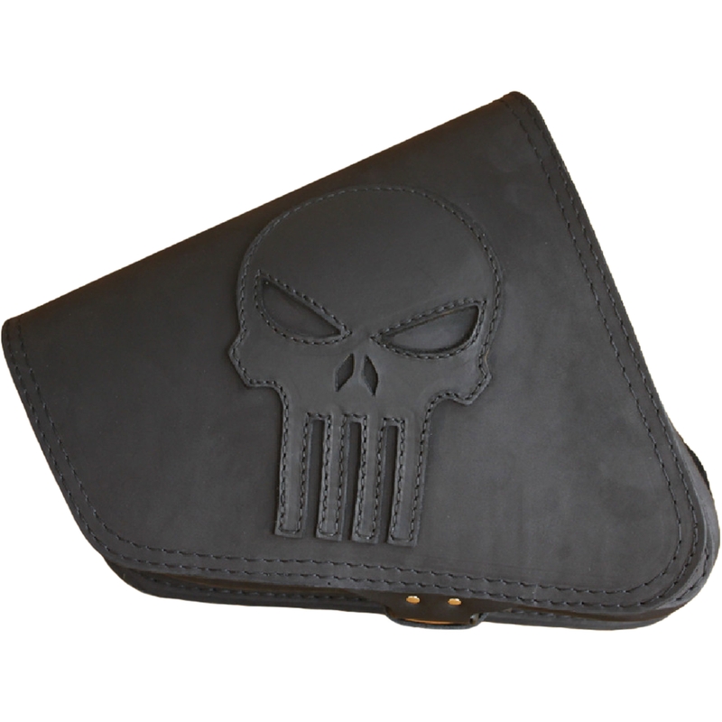 Skórzana torba motocyklowa RSA S571 Punisher HD Sportster czarna