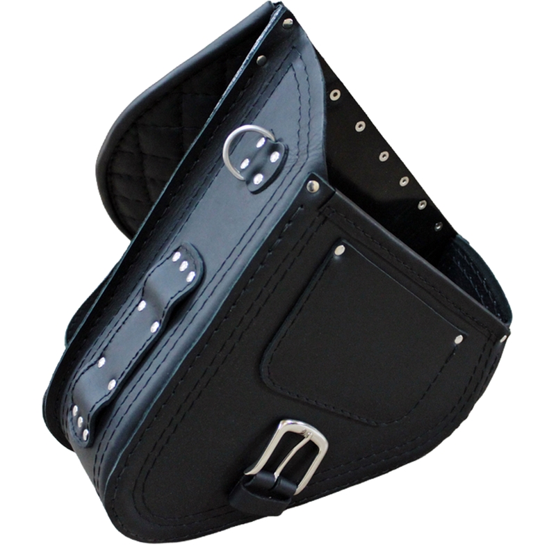 Skórzana torba motocyklowa RSA S592 HD Softtail czarna