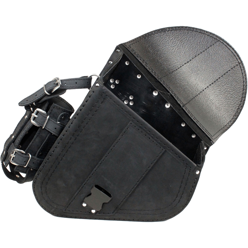 Skórzana torba motocyklowa RSA S594 HD Softtail czarna
