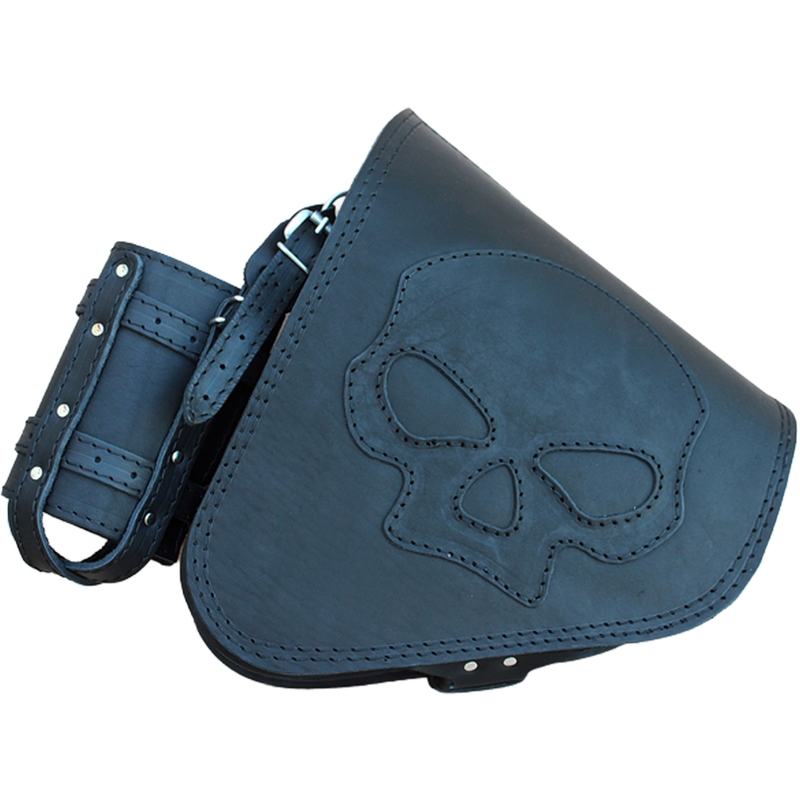 Skórzana torba motocyklowa RSA S63 Skull HD Softail czarna