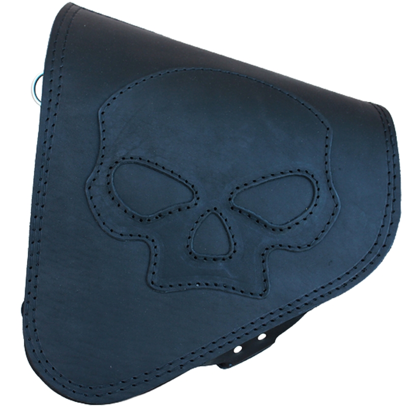 Skórzana torba motocyklowa RSA S63 Skull HD Softail czarna