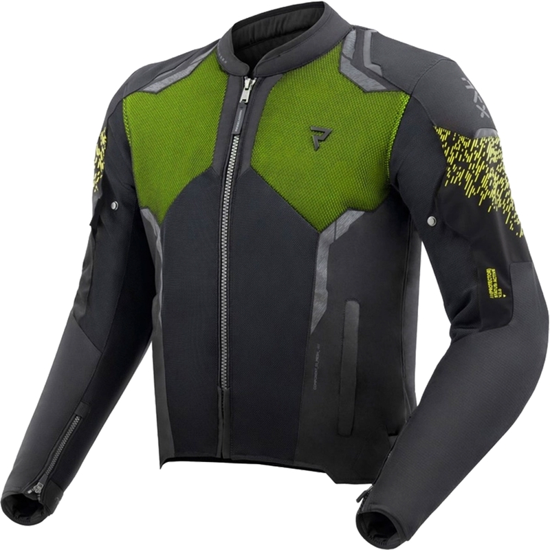 Kurtka motocyklowa Rebelhorn Jax czarno-fluo-żółta
