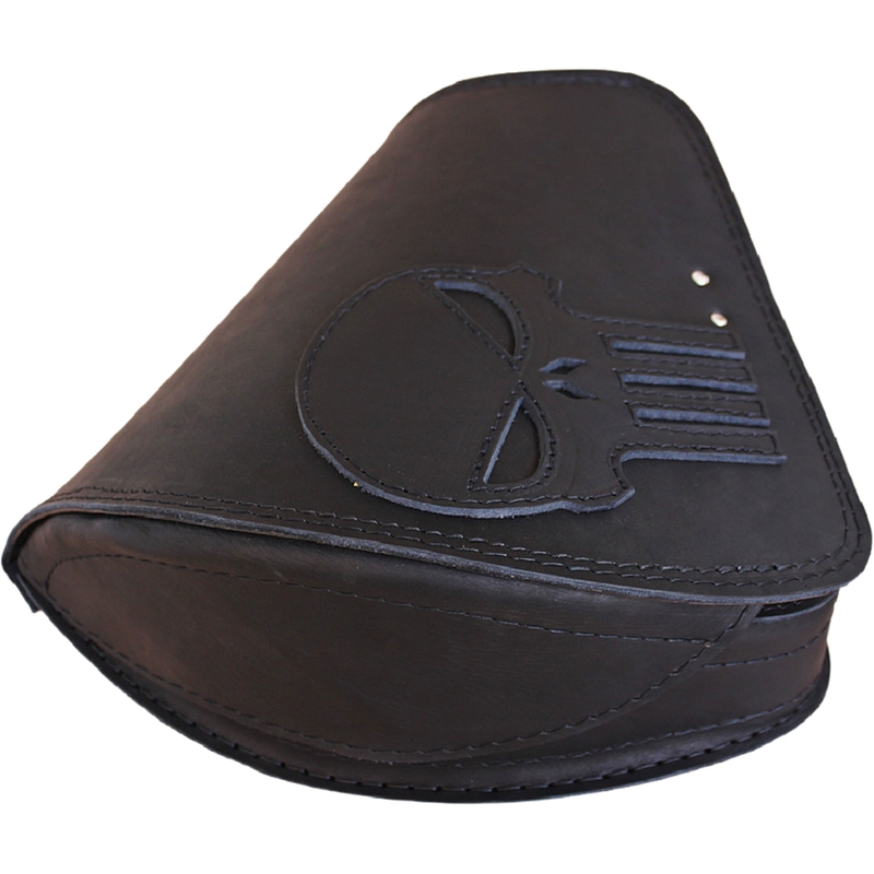 Skórzana torba motocyklowa RSA S641 Punisher HD Softail czarna