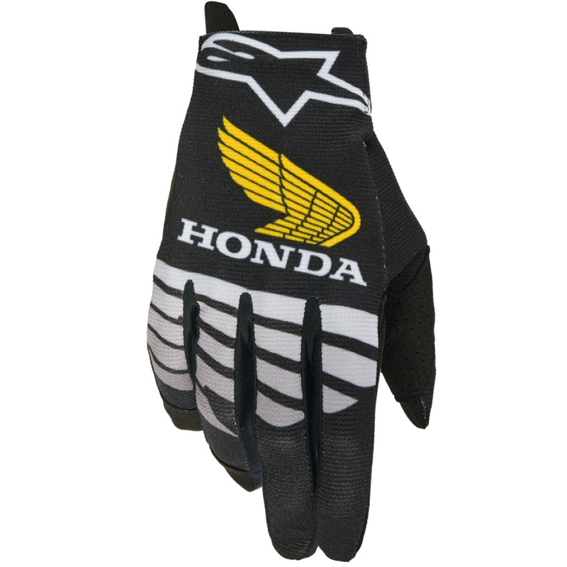 Rękawice motocrossowe Alpinestars Radar Honda czarno-szaro-żółte